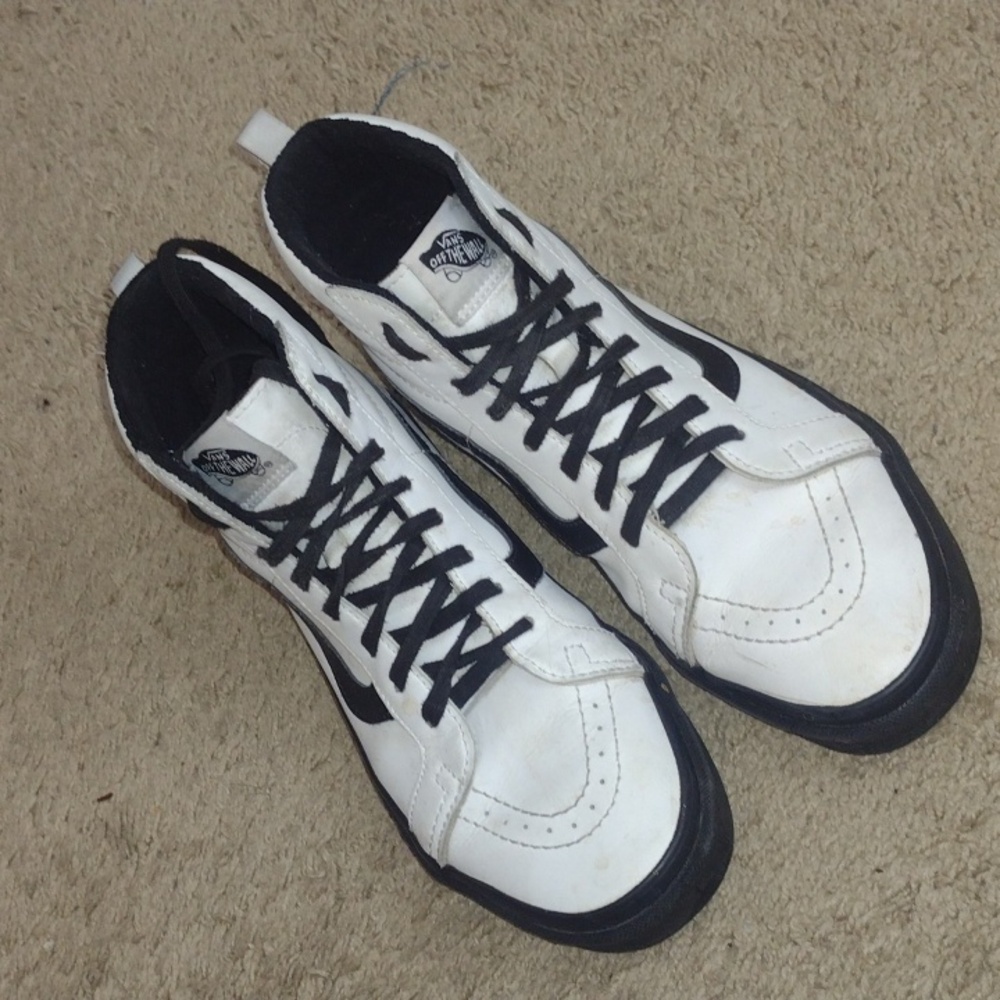 Vans Skate Hi Size 7.5/9 Black/White - Picture 3 of 11